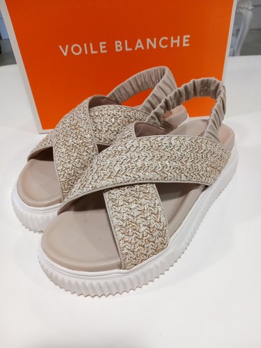 Sandalo voile blanche beige - voile,